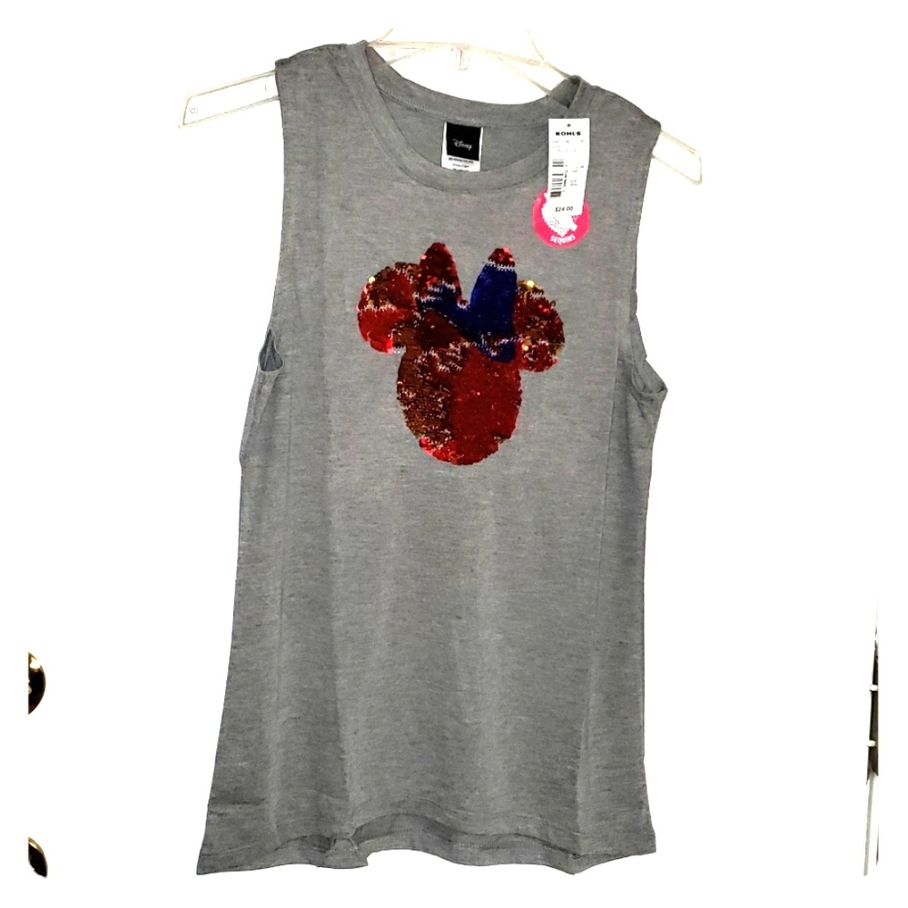 Disney Minnie Mouse mermaid sequin top S nwt